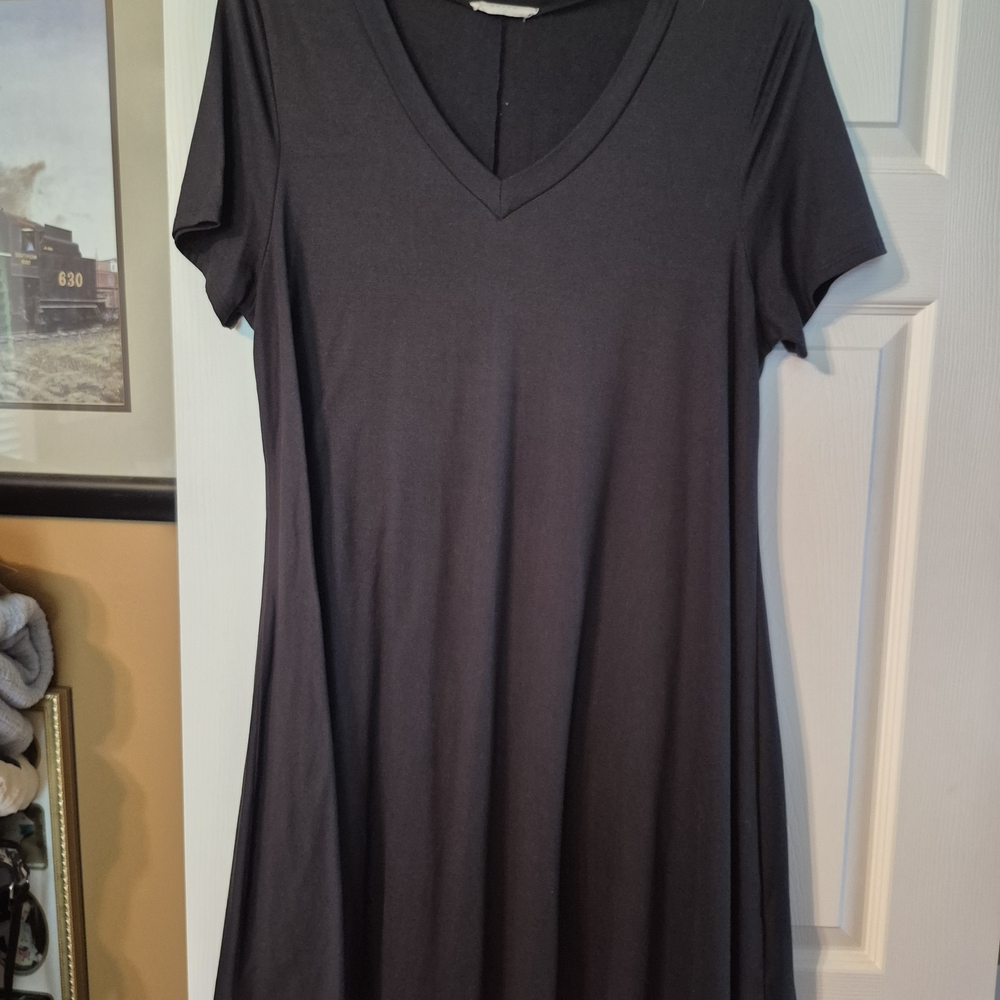 Classic Black V-Neck Women's Top